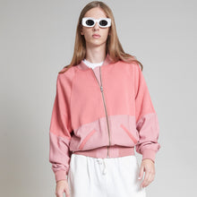Load image into Gallery viewer, JESSE MIXED MEDIA ZIP UP BOMBER DUSTY ROSE
