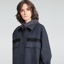 Load image into Gallery viewer, JOSEPH OVERSIZED SHACKET SHALE GREY
