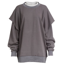 Load image into Gallery viewer, DYLAN TWOFER PULLOVER CHARCOAL GRAY &amp; SILVER MINK
