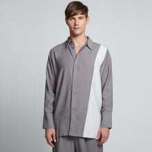 Load image into Gallery viewer, ADRIAN SHIRT CHARCOAL GRAY &amp; IVORY
